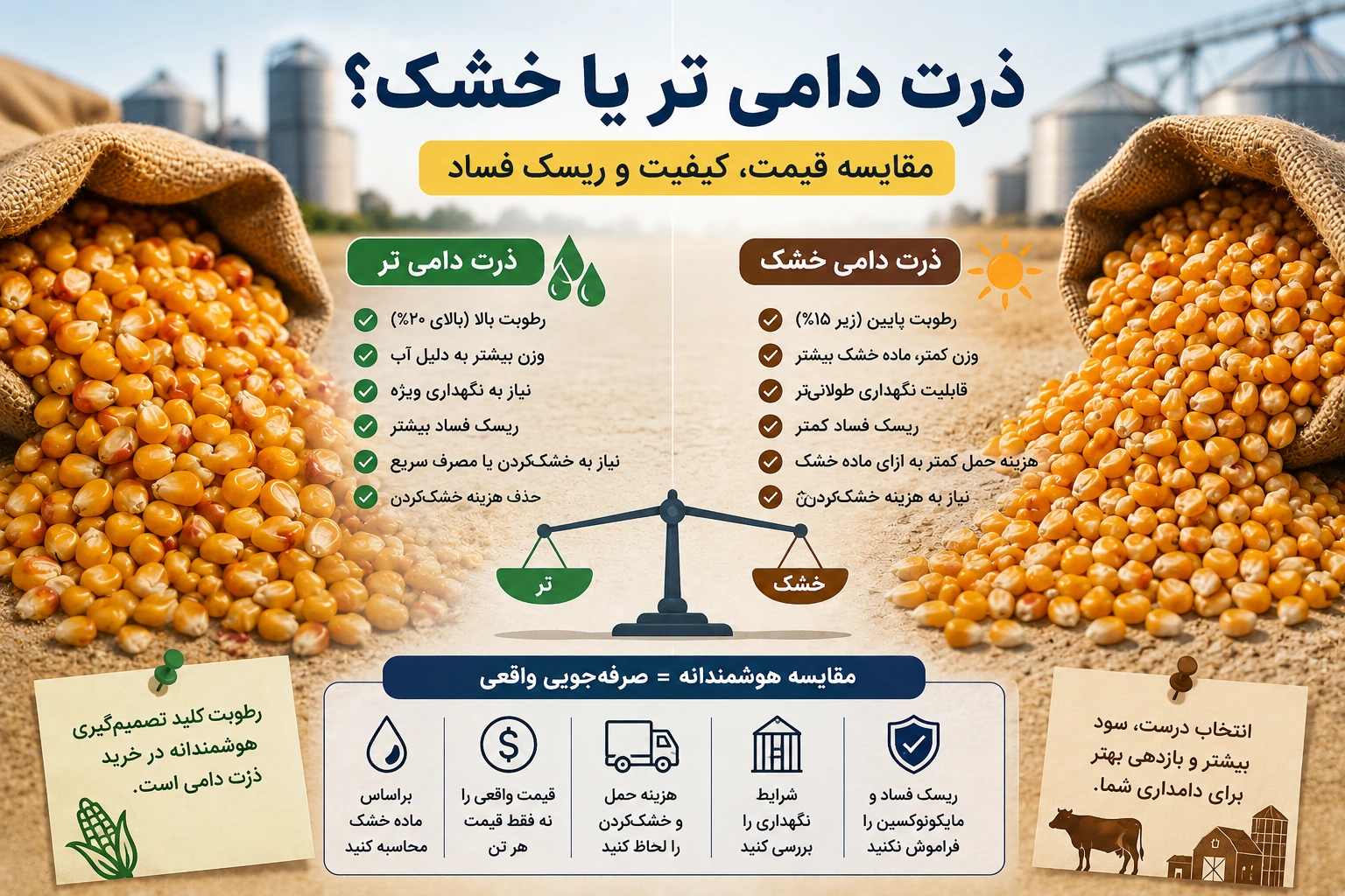 ذرت دامی تر یا خشک