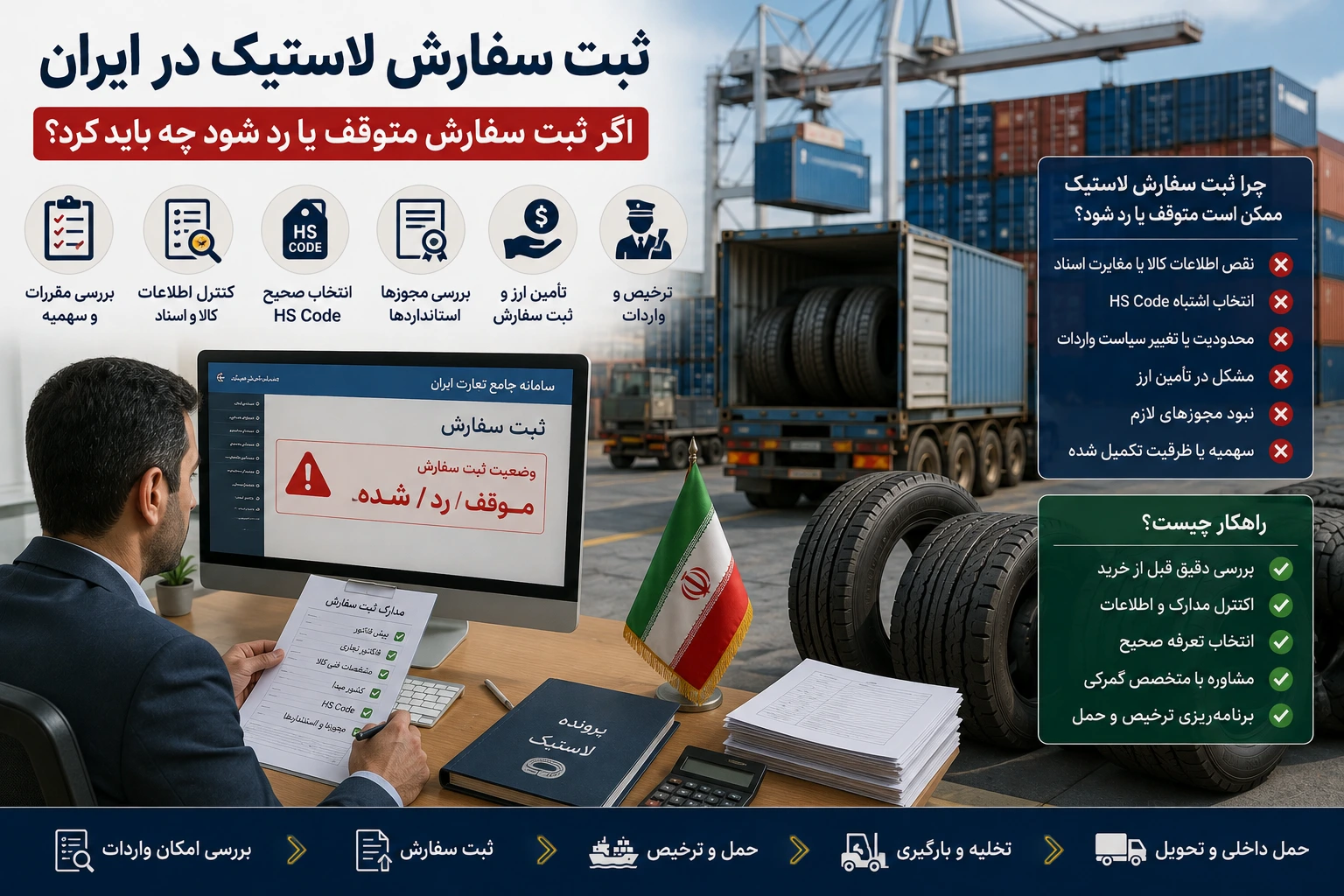 ثبت سفارش لاستیک